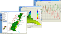 GUI screenshots of WEAP-MODFLOW DSS