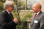 BGR-Präsident Prof. Dr. Ralph Watzel begrüßte EU-Kommissar Thierry Breton (Foto links) in der BGR.
