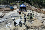 Die BGR führte eine Fortbildung u.a. mit der Rammkernsonde auf einer Abraumhalde der ehemaligen Kupfer-Molybdän-Mine in Peru durch.