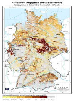 Karte des ackerbaulichen Ertragspotentials als Grundlage für Ressourcenbewertung und -management – Kartenwerk SQR1000