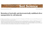 Retention of sterically and electrosterically stabilized silver nanoparticles by soil minerals