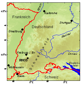 Lage der Station RN33 im Süd-Schwarzwald