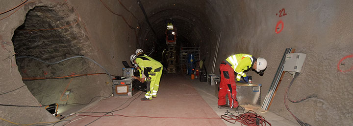 Geoelektrikmessung im Versuchsbergwerk Mont Terri