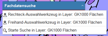 Fachdatensuche: Räumliche Selektion pro Layer