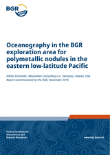 Titelblatt Schneider, N. (2016): Oceanography in the BGR exploration area for polymetallic nodules in the eastern low-latitude Pacific