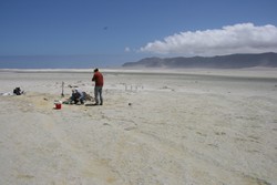 Die Haldenebene an der Küste des Pazifischen Ozeans