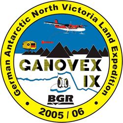 Sticker (Logo) der Antarktisexpedition GANOVEX 9