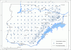 Regionale Grundwassergleichenkarte der Südprovinz