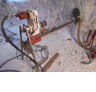 Typical drilling equipment for field tests in underground workings