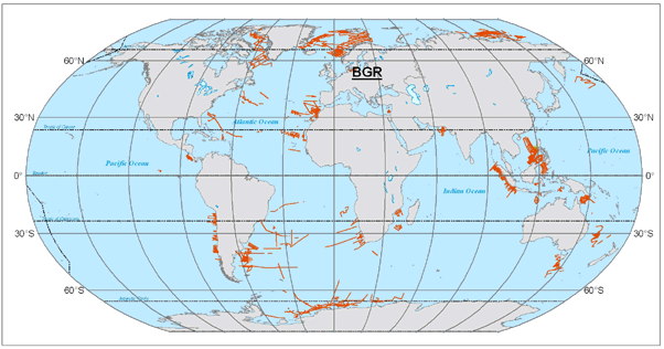 Multichannel reflection seismic surveys of the BGR: Working areas