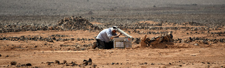 Magnetotelluric measurement in Jordan