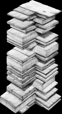 Schematic illustration of barrier and reservoir rocks in the subsurface