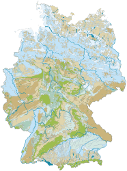 Groundwater resources of Germany by aquifer type