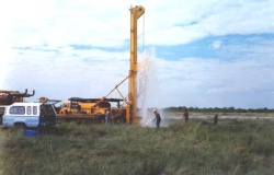 Drilling a well in the Etosha National Park